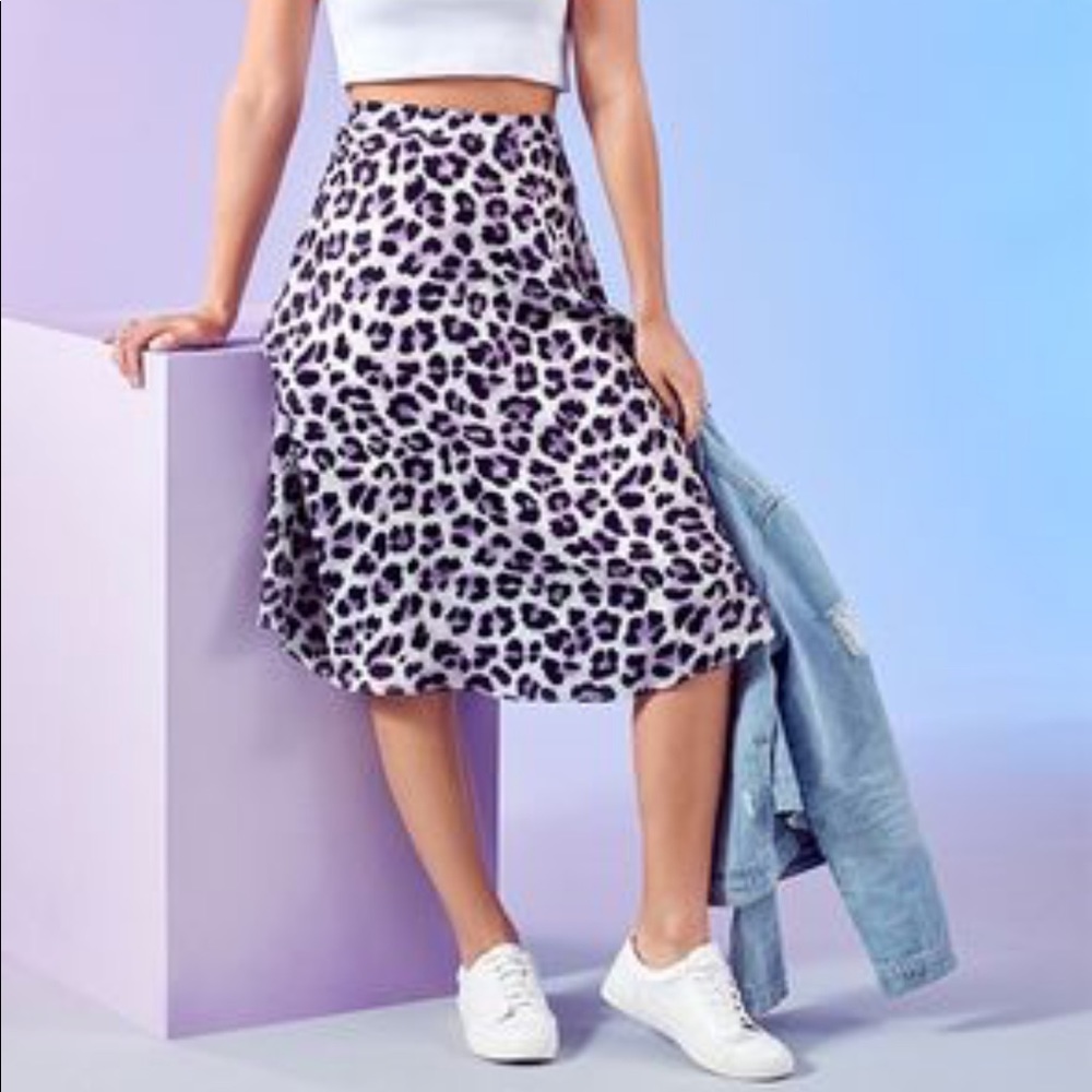 Leopard Slip Skirt